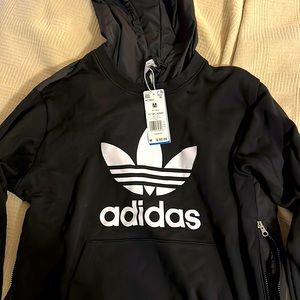 NWT Adidas Trefoil Hoodie with Side Zippers